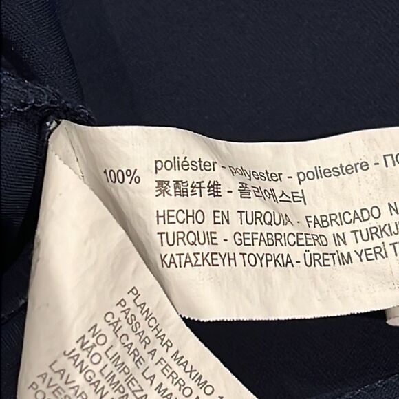 Zara basic Collection Roll Tab Sleeve 1/2 Zip Chiffon Georgette Pullover Blouse - Picture 8 of 8